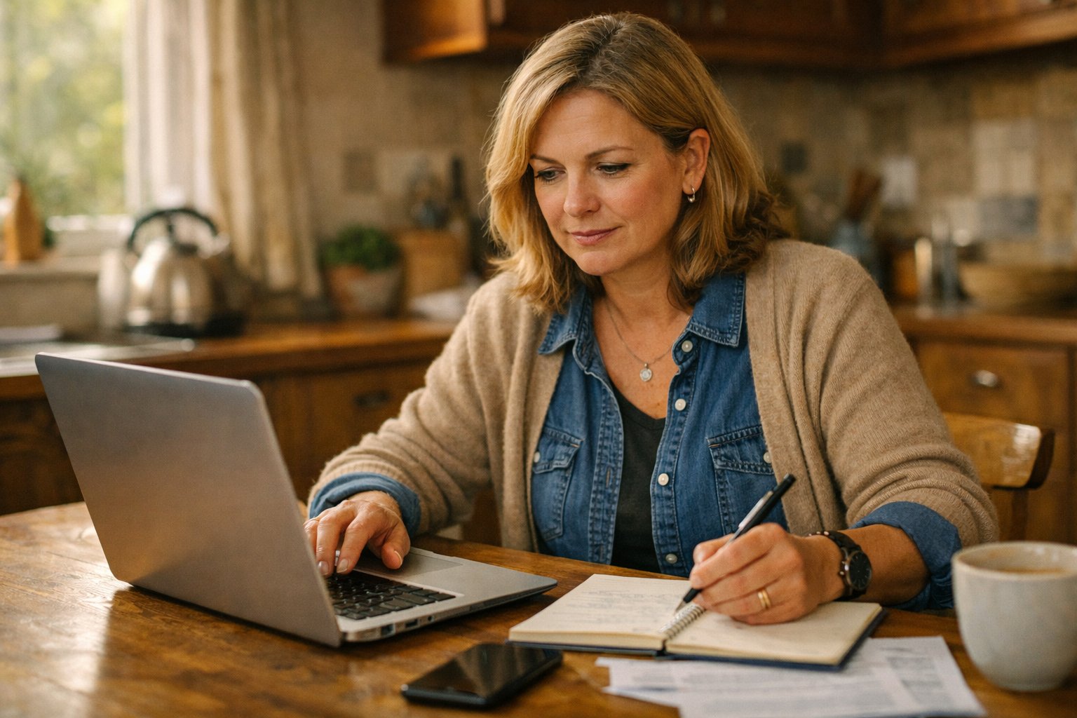 Practitioner completing an online registration form on a laptop